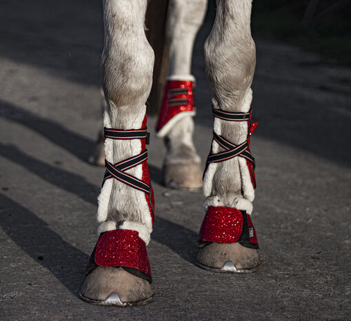 Springschoenen glitter rood